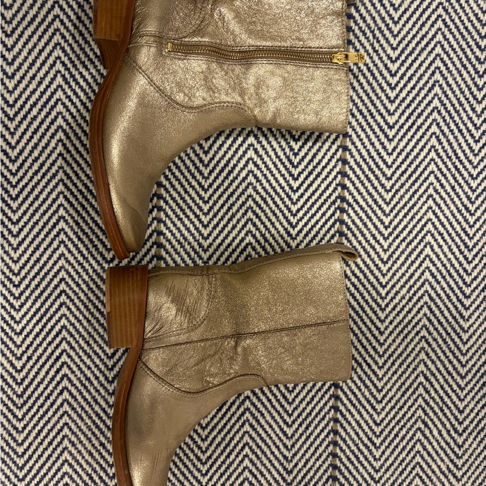Tory Burch Metallic Heeled Boots